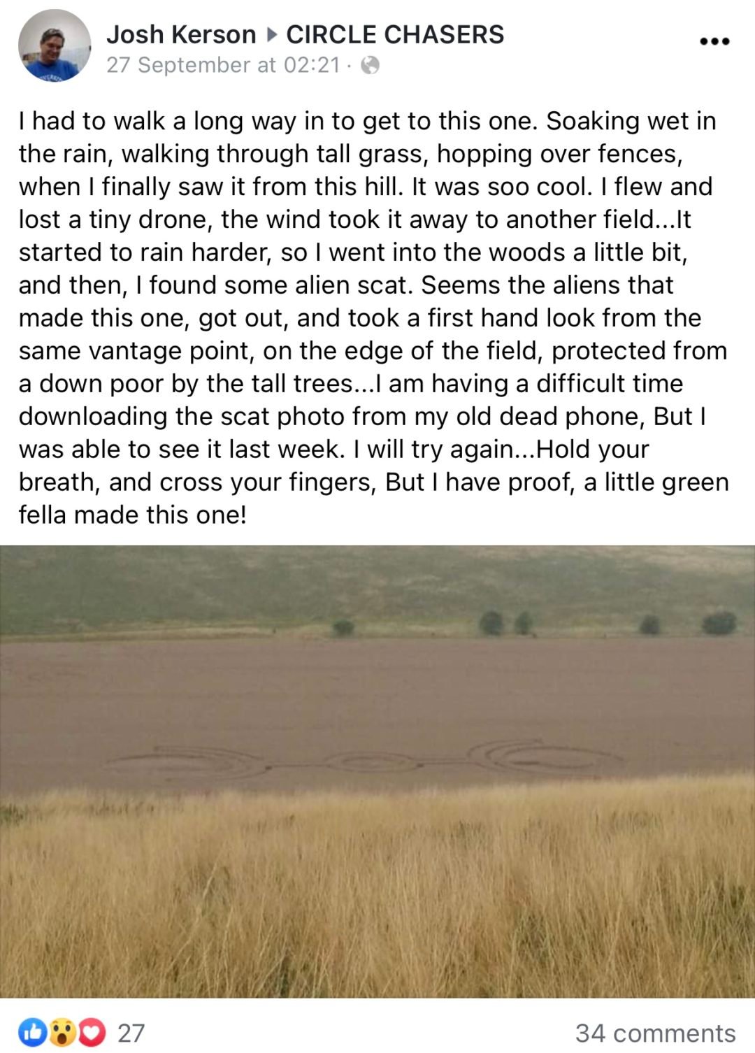 Alien Shit Found Near Crop Circle | The Croppie